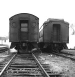 LIRR P54 and heavyweight club car side by side